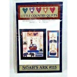 Little Country Quilts Noah's Ark 2 Wall Quilt Applique Patterns Small Large #115